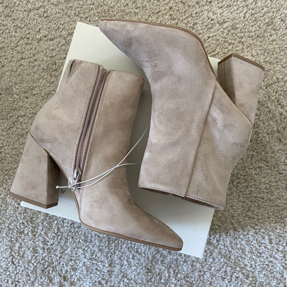 Nwt Target A New Day Cullen Ankle Boots Taupe 6.5 - image 1